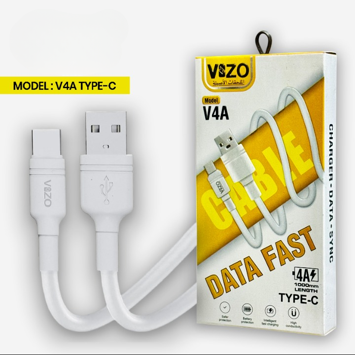 V4A Type-C Fast Charging Cable | Type-C Charging Cable | Fast Charging Cable | Type-C Cable | V4A Cable For Mobile Phone