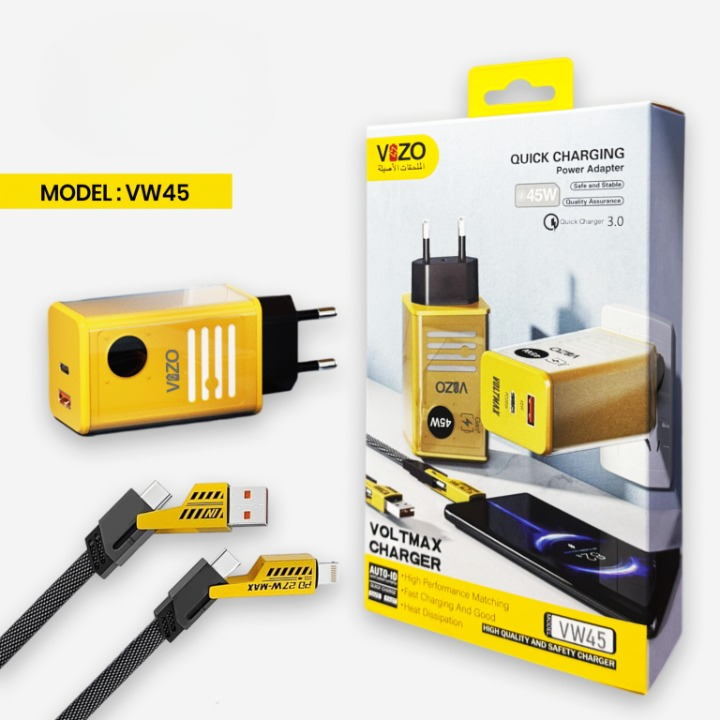 Vw45 – Volt Series PD Fast Charger (45W Max) | Best Quality Charger - Vizo Vw45 Charger