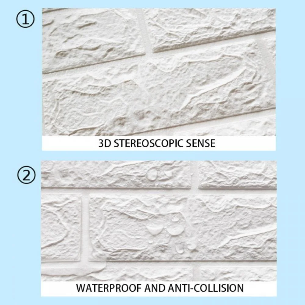 1 PC 2MM 3D Wall Panels-Peel and Stick Foam-3D Brick Wallpaper-Self-Adhesive Wallpaper for Interior Wall Decor