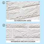 1 PC 2MM 3D Wall Panels-Peel and Stick Foam-3D Brick Wallpaper-Self-Adhesive Wallpaper for Interior Wall Decor