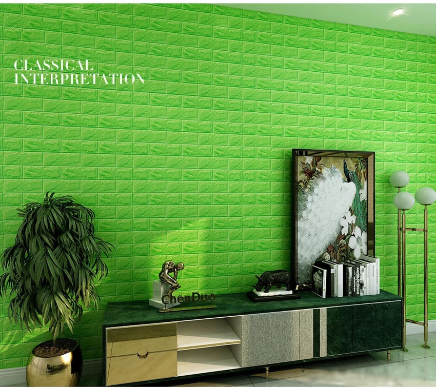1 PC 2MM 3D Wall Panels-Peel and Stick Foam-3D Brick Wallpaper-Self-Adhesive Wallpaper for Interior Wall Decor