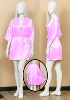 Satin Gown/Robe – Short Length with Waist Tie (DC-1001)